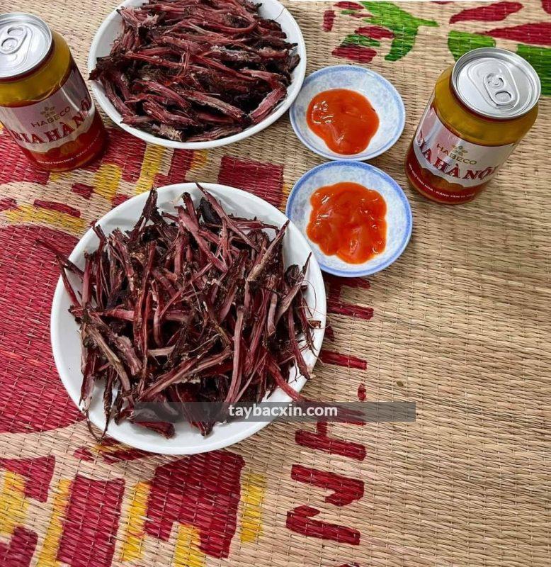 Thịt trâu gác bếp tại Gia Viên